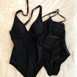 Lot of black one piece swimsuit